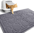 Yimobra Cat Litter Mat, 35.4"X23.6" Litter Box Mat with Litter Lock Mesh, Soft Cat Litter Mat Litter Trapping Mat, Easy to Clean, Non-Slip, Water Resistant, Litter Free Floors, Dark Grey