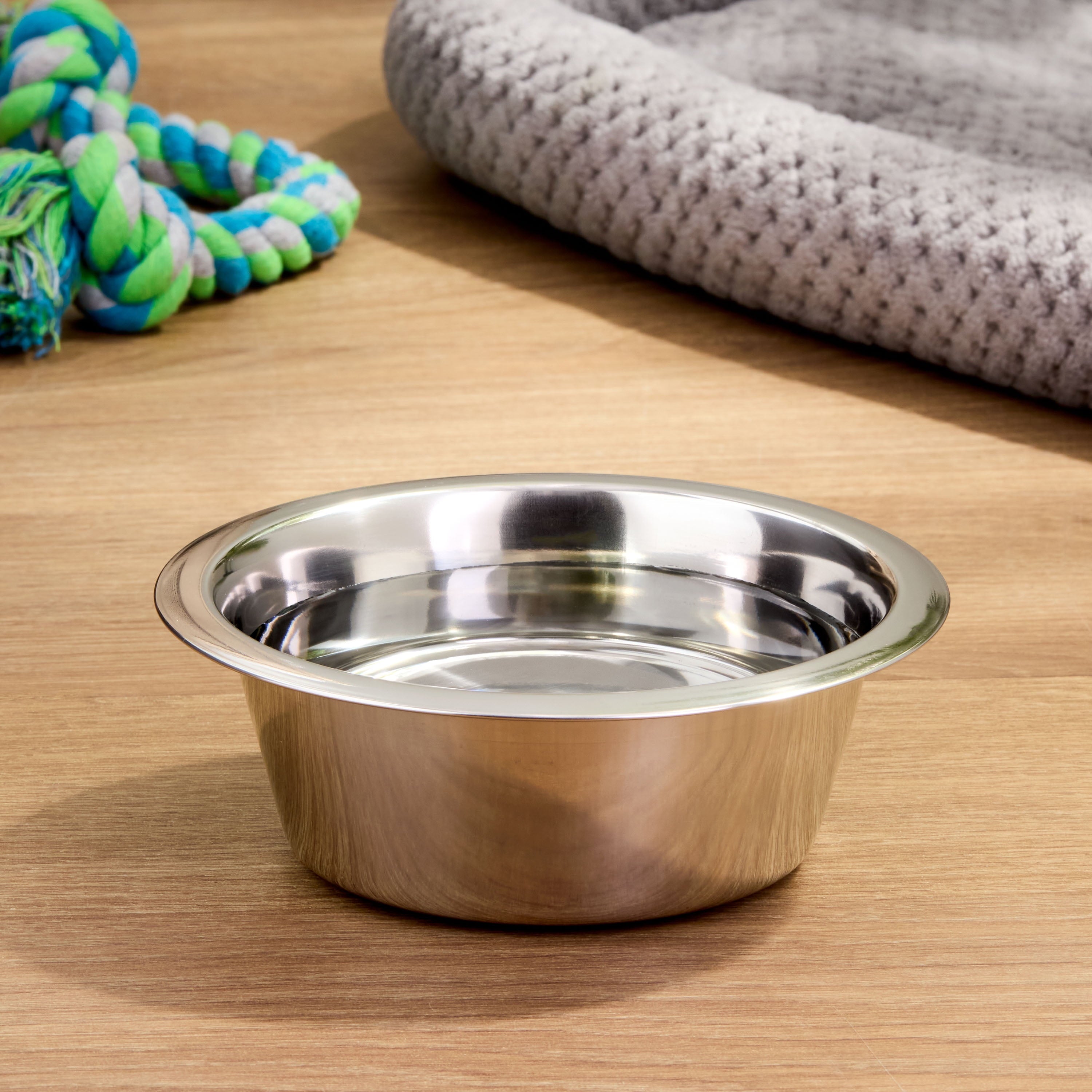 Vibrant Life Stainless Steel Paw & Beads Imprint Dog Bowl Small