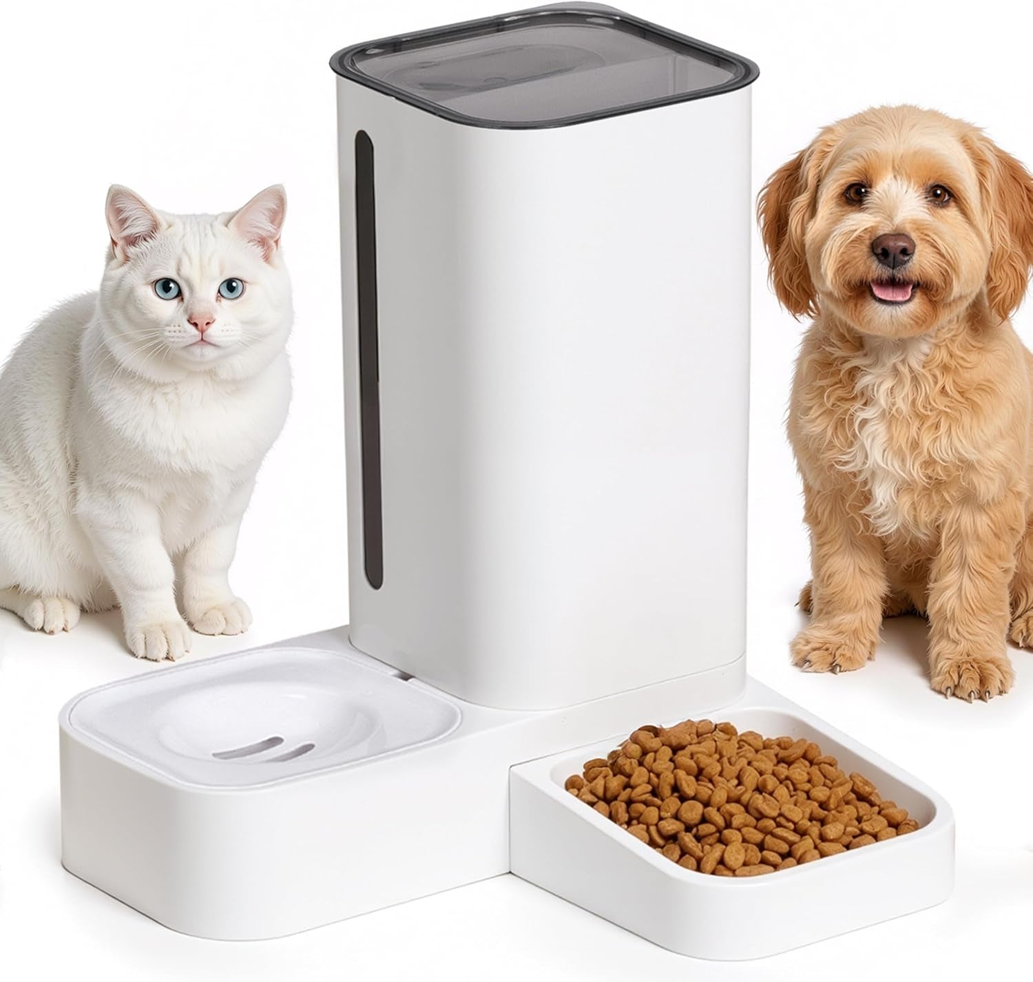 Noa Store Automatic 1-Gallon Pet Feeder, Easy to Clean, Supports Multiple Pets, Ideal for Cats and Dogs