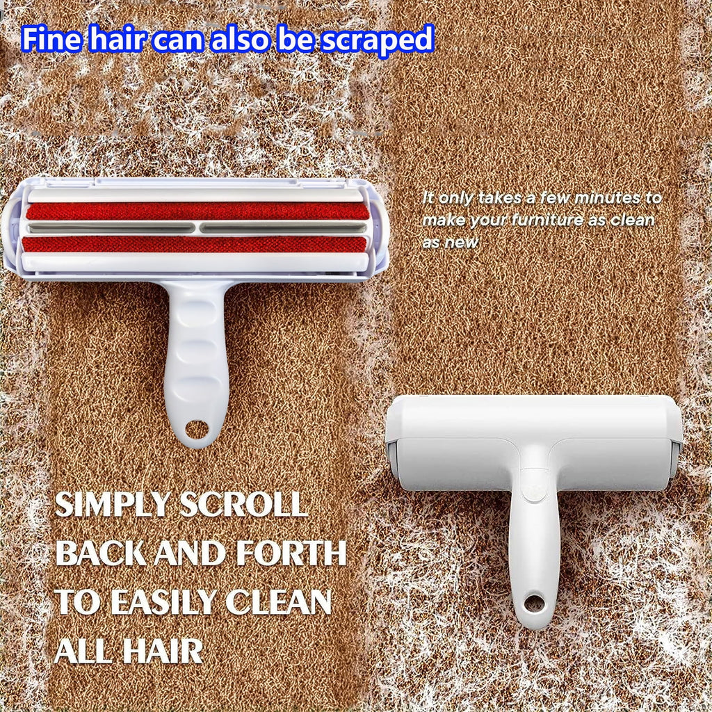 LEXLIFE Lint Brush Roller, Reusable Cat and Dog Hair Remover for Furniture, Couch, Carpet, Car Seats and Bedding, Lint Roller for Pet Hair