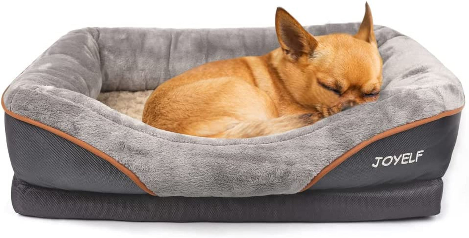 JOYELF Large Memory Foam Dog Bed, Orthopedic Dog Bed & Sofa with Removable Washable Cover and Squeaker Toy as Gift
