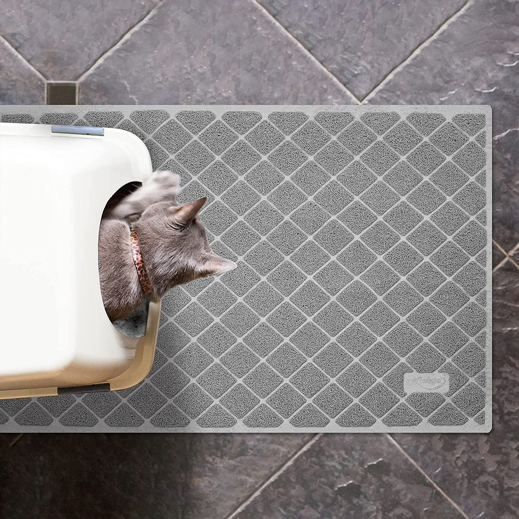 Niubya Premium Cat Litter Mat, Litter Box Mat with Non-Slip and Waterproof Backing, Litter Trapping Mat Soft on Kitty Paws and Easy to Clean, Cat Mat Traps Litter from Box