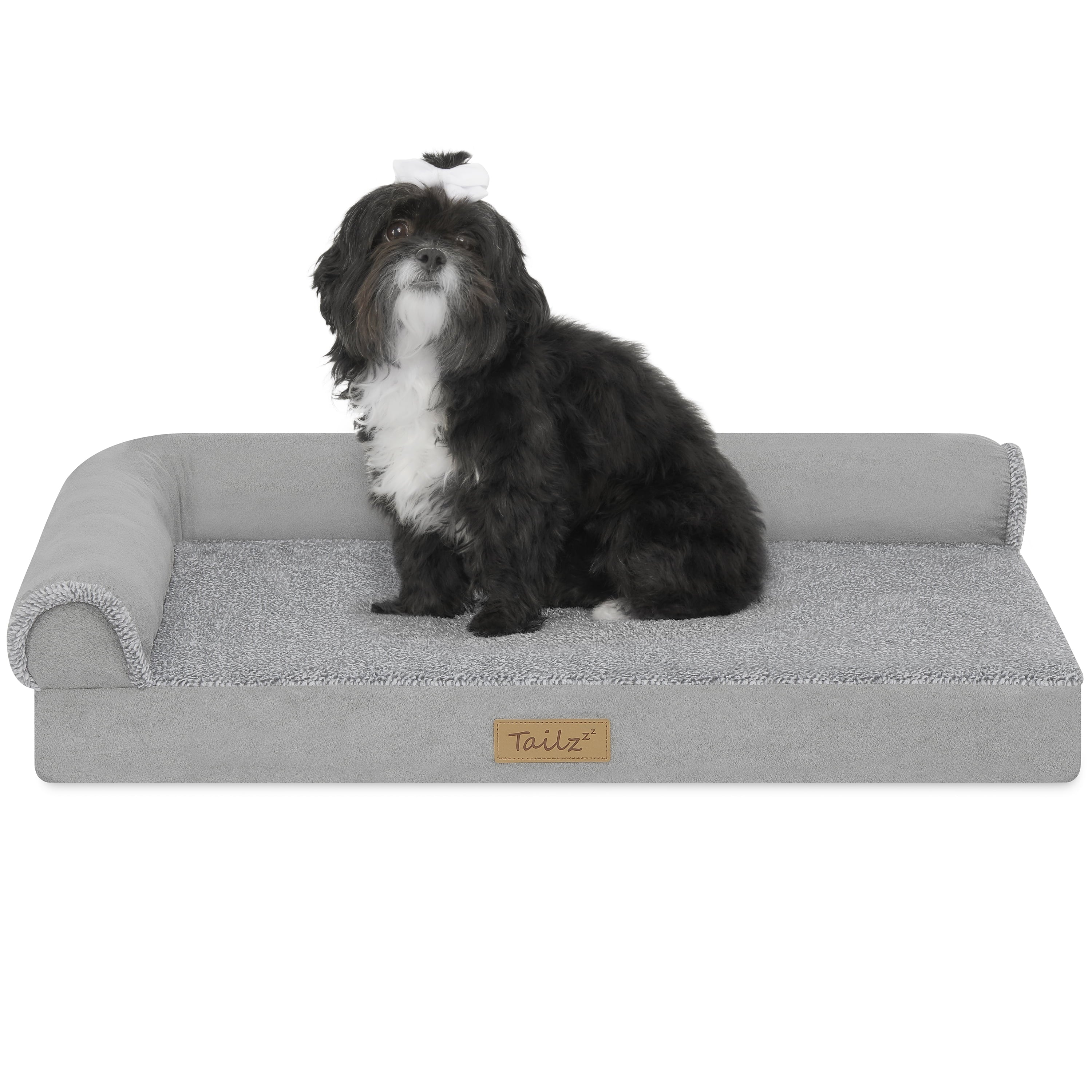 Tailzzz Asher Small Wooden Elevated Pet Bed with Mattress, Greenguard Gold Certified