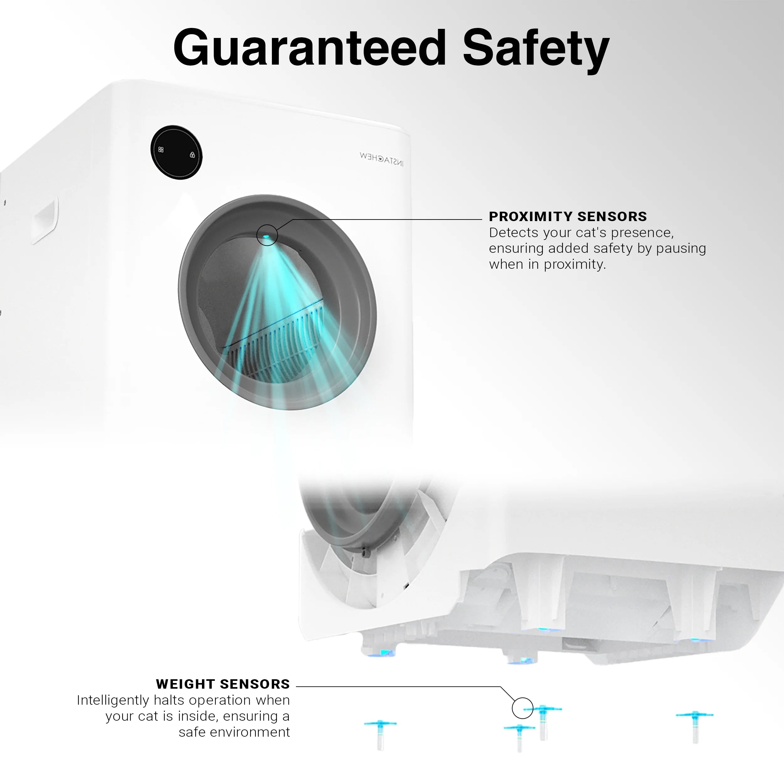 Instachew Purrclean Self-Cleaning Automatic Cat Litter Box with App Control, Support 5Ghz & 2.4Ghz Wifi