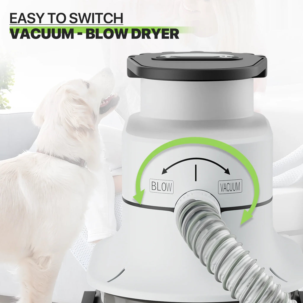 Magshion Pet Grooming Kit & Vacuum Suction 99% Pet Hair, Dog Grooming Kit with 6 Professional Grooming Shedding Tools for Dogs Cats and Other Animals, Black