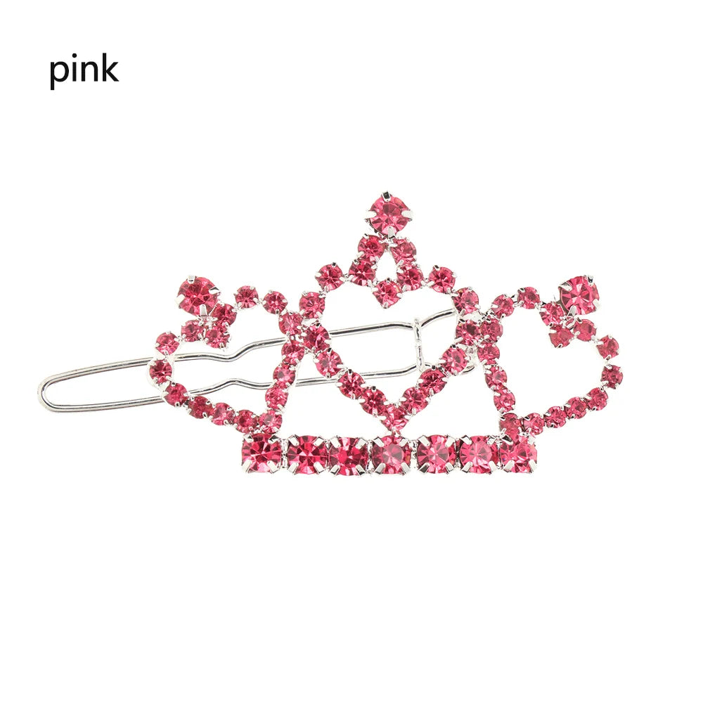 Pet Small Dogs Cat Faux Pearl Crown Shape Bows Hair Clips Head Decoration for Pets Puppy Hairpins Decor Grooming Accessoires