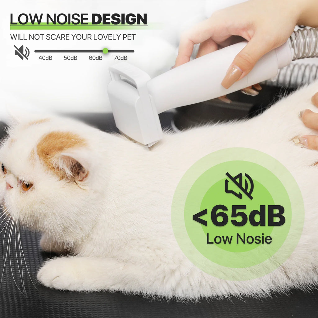 Magshion Pet Grooming Kit & Vacuum Suction 99% Pet Hair, Dog Grooming Kit with 6 Professional Grooming Shedding Tools for Dogs Cats and Other Animals, Black