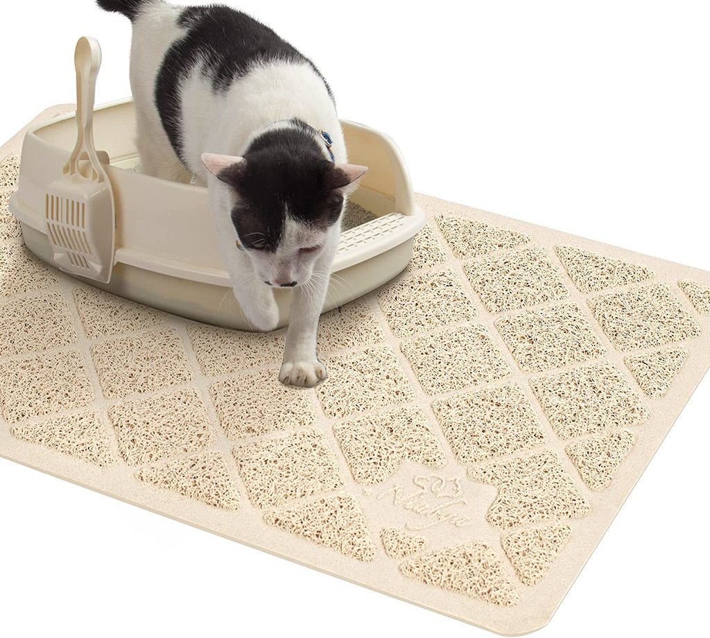 Niubya Premium Cat Litter Mat, Litter Box Mat with Non-Slip and Waterproof Backing, Litter Trapping Mat Soft on Kitty Paws and Easy to Clean, Cat Mat Traps Litter from Box