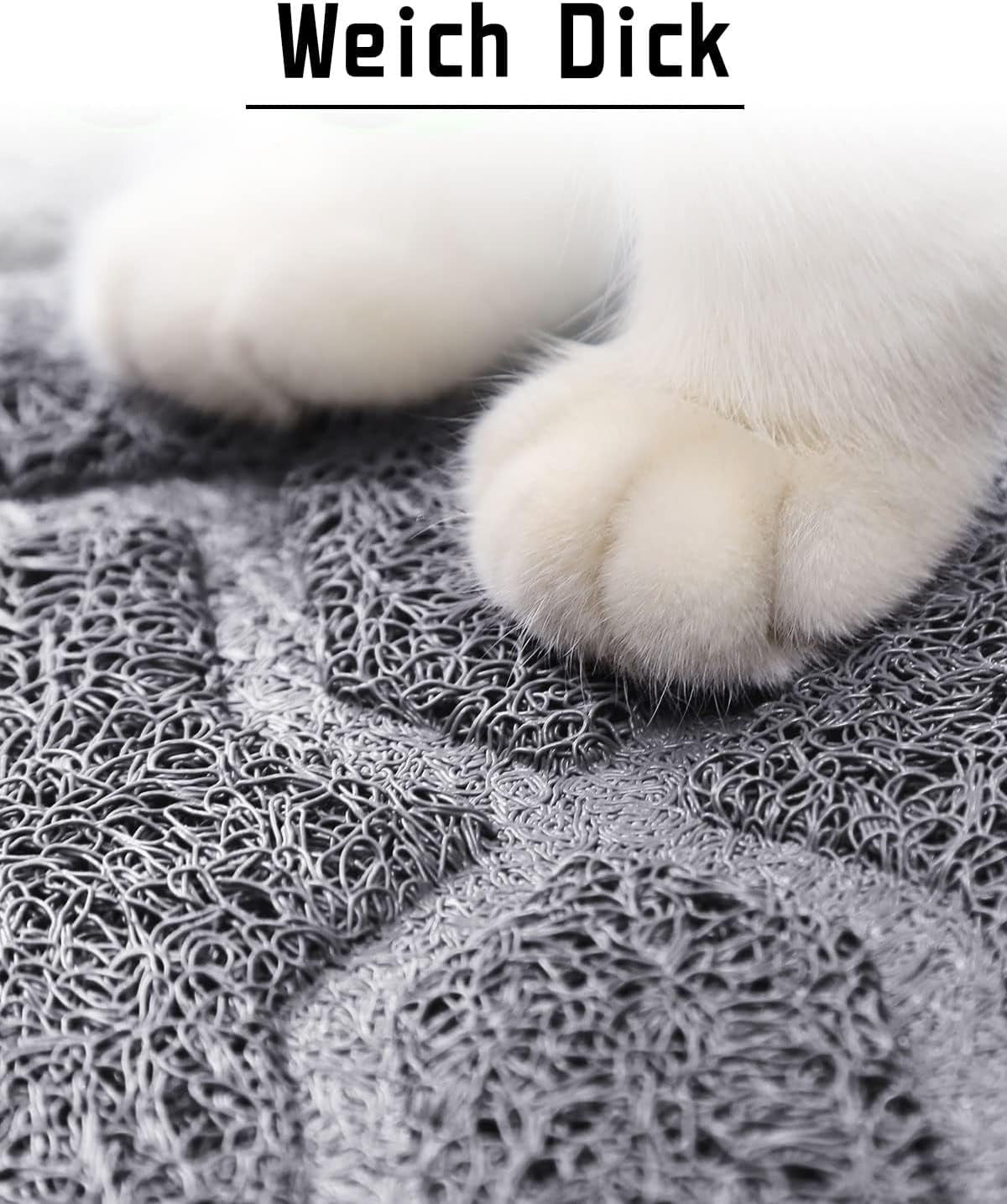 Yimobra Cat Litter Mat, 35.4"X23.6" Litter Box Mat with Litter Lock Mesh, Soft Cat Litter Mat Litter Trapping Mat, Easy to Clean, Non-Slip, Water Resistant, Litter Free Floors, Dark Grey