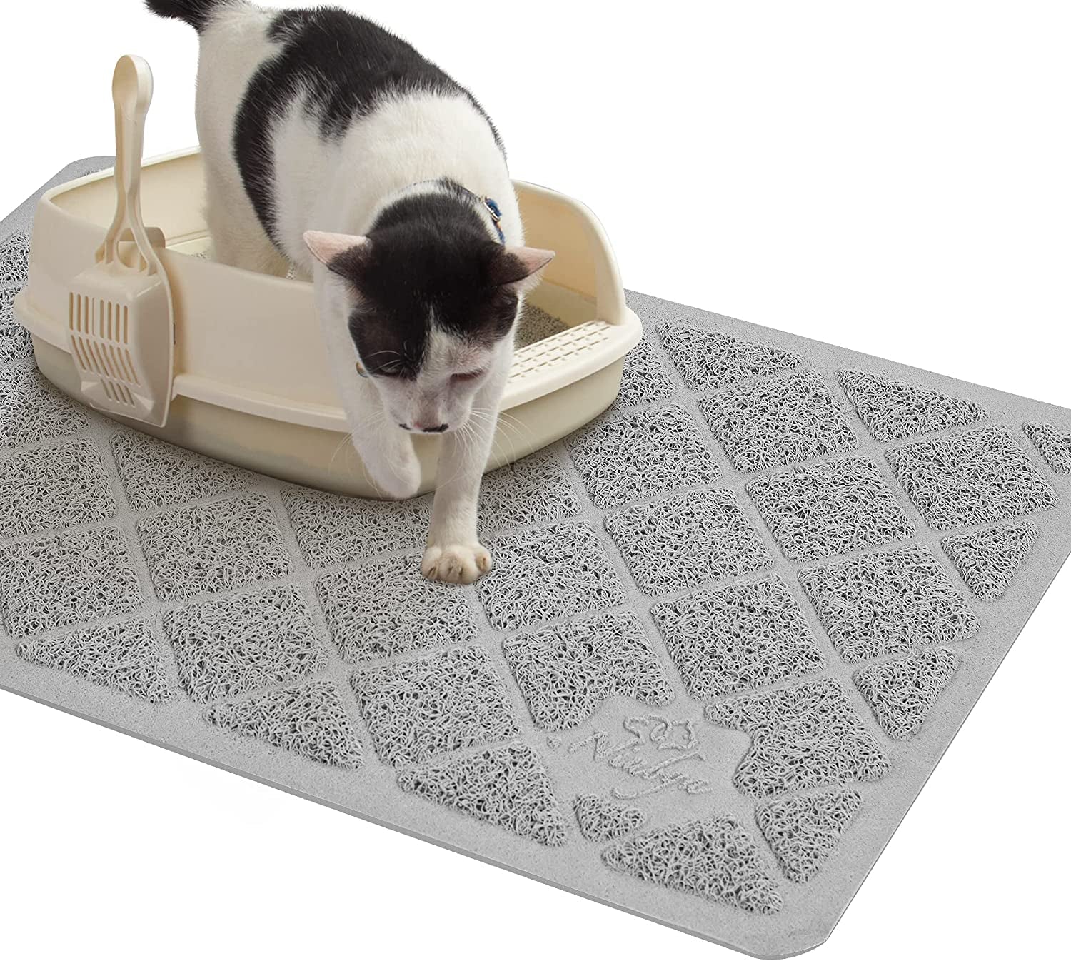 Niubya Premium Cat Litter Mat, Litter Box Mat with Non-Slip and Waterproof Backing, Litter Trapping Mat Soft on Kitty Paws and Easy to Clean, Cat Mat Traps Litter from Box