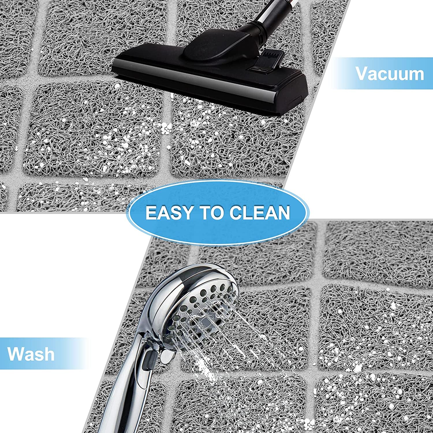 Niubya Premium Cat Litter Mat, Litter Box Mat with Non-Slip and Waterproof Backing, Litter Trapping Mat Soft on Kitty Paws and Easy to Clean, Cat Mat Traps Litter from Box