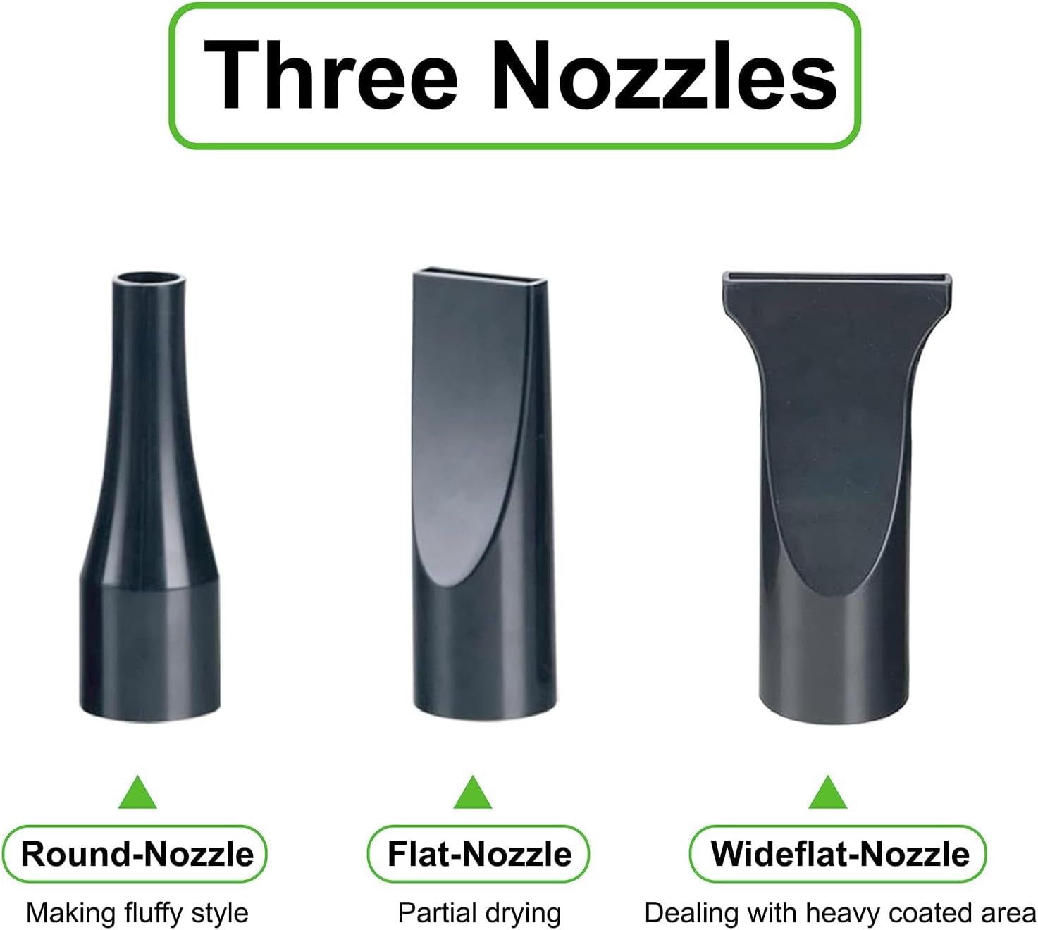 Dog Dryer for Pet Grooming, High Velocity Pet Hair Dryer with Heater, Adjustable Speed, 3 Nozzles and a Comb, Pink