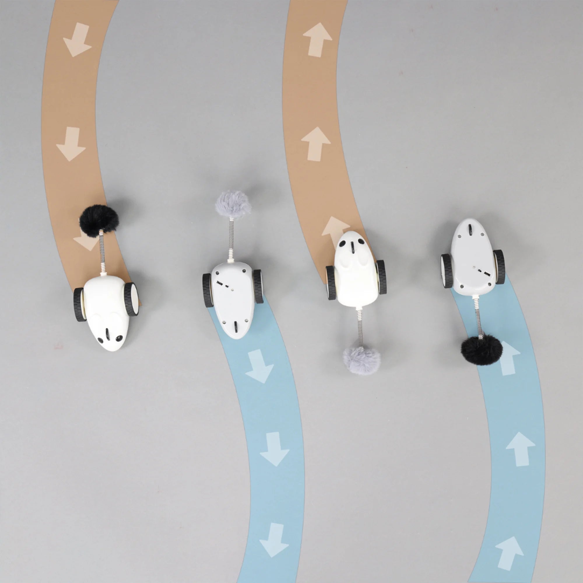 Instachew Purechase Smart Cat Toy, Interactive Automatic Mouse Shaped Toy for Pets, App Enabled with Adjustable Speed, Flip Modes, Replaceable Plush Tail and USB Charging for Kittens and Dogs