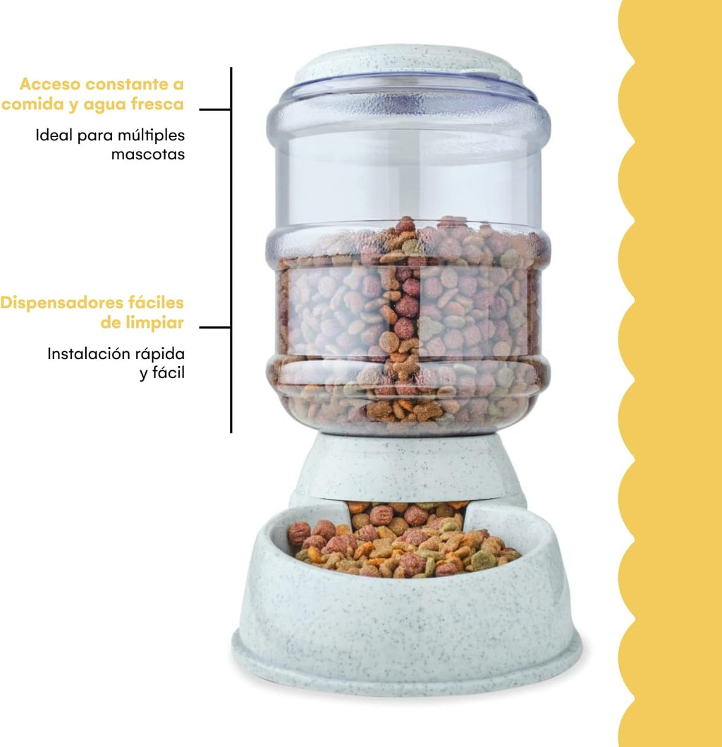 Noa Store Automatic 1-Gallon Pet Feeder, Easy to Clean, Supports Multiple Pets, Ideal for Cats and Dogs