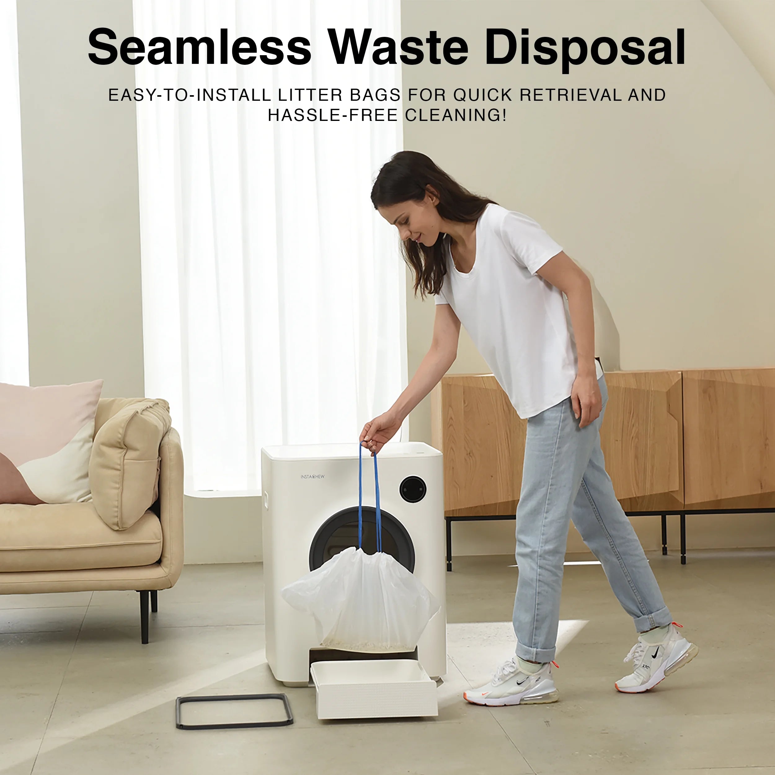 Instachew Purrclean Self-Cleaning Automatic Cat Litter Box with App Control, Support 5Ghz & 2.4Ghz Wifi