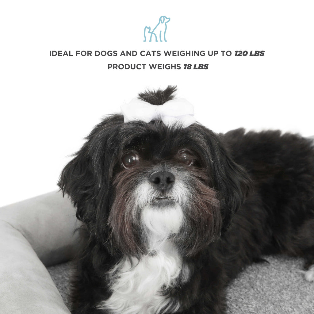 Tailzzz Asher Small Wooden Elevated Pet Bed with Mattress, Greenguard Gold Certified