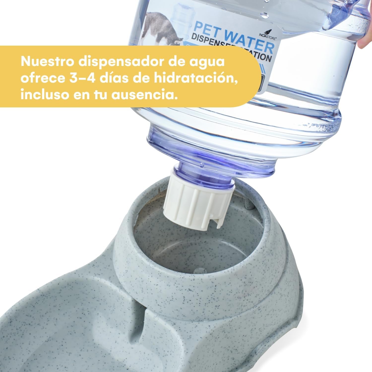 Noa Store Automatic 1-Gallon Pet Feeder, Easy to Clean, Supports Multiple Pets, Ideal for Cats and Dogs